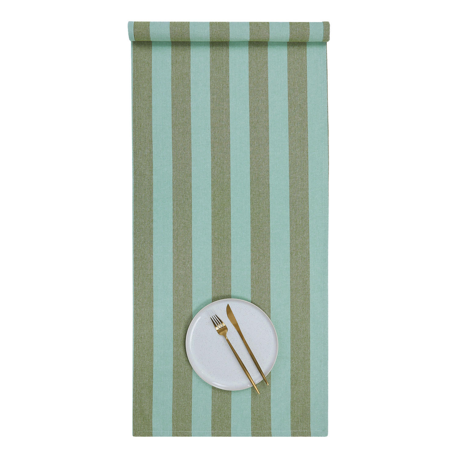 TISCHDECKE Olive Groove 160x50 cm - Grün, Textil (160/50cm) - Butlers