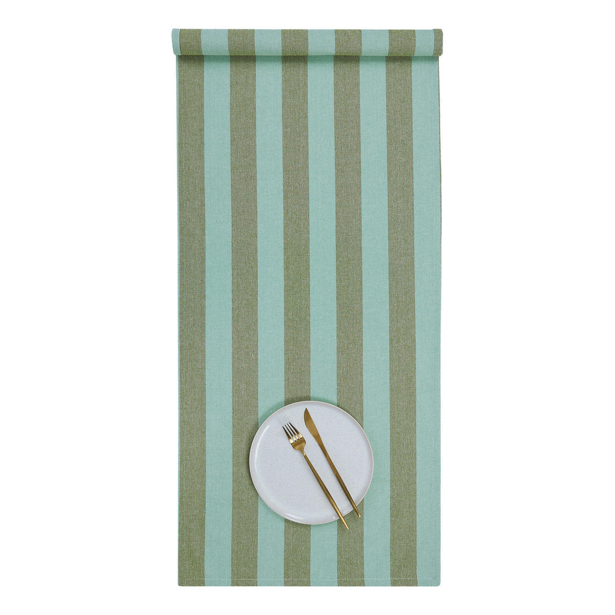 TISCHDECKE Olive Groove 160x50 cm - Grün, Textil (160/50cm) - Butlers