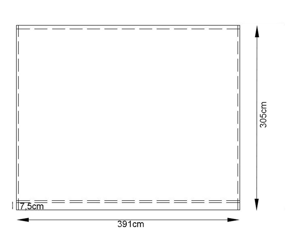 ERSATZDACH Rollpavillon 3x4m Sand - Beige, Textil (391/1/305cm) - QUICK STAR