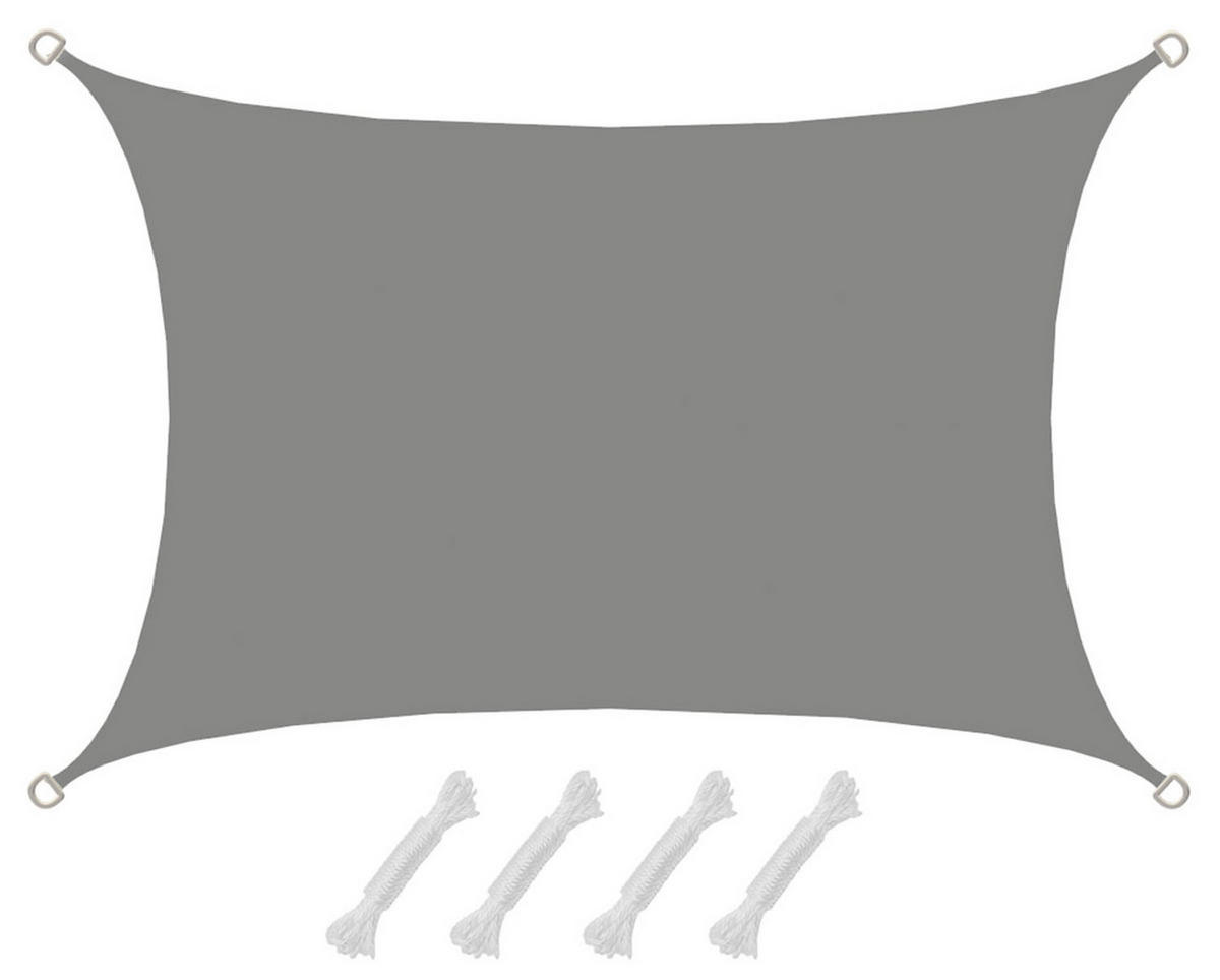 SONNENSEGEL 200/300 cm grau, rechteckig - Grau, Kunststoff (200/300cm) - Amanka