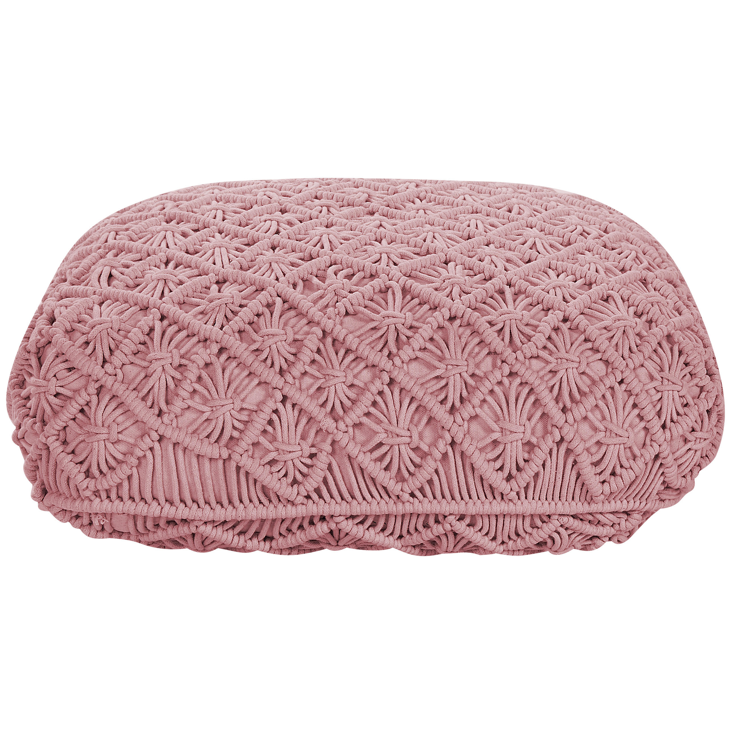 Beliani Pouf Pink 50x20x50 cm