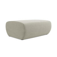POUF Strukturstoff Stoff Beige - Beige/Creme, Kunststoff/Textil (102/40/62cm) - Makamii