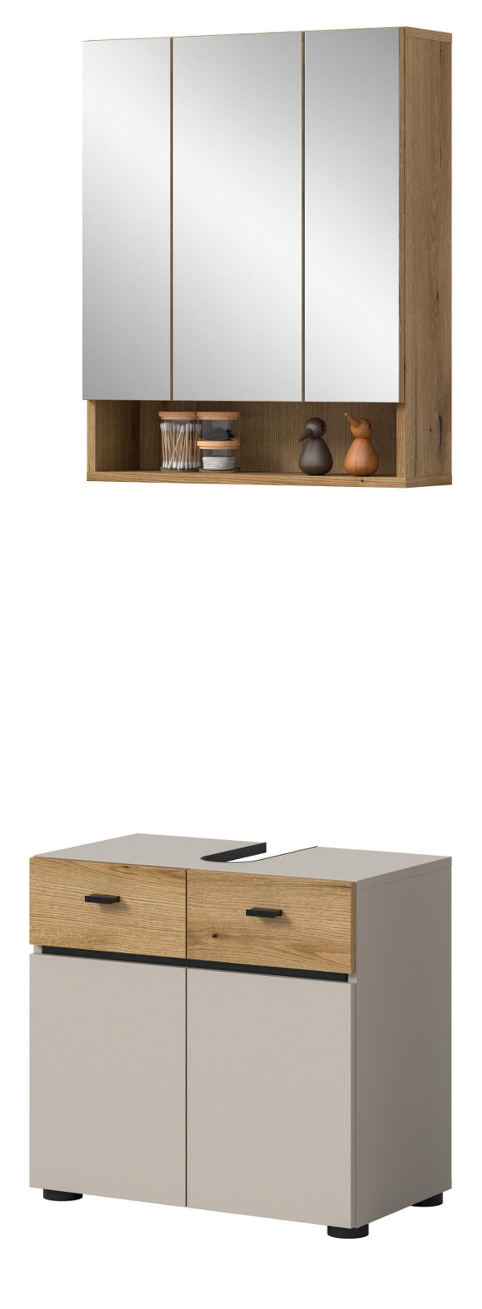 Inn.Furn Badmöbel-Set Kaschmir, Eiche 60x191x35 cm
