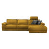 ECKSOFA XL MOTOR. RELAXFUNKTION LOLA Gelb Webstoff - Gelb/Schwarz, Textil (304/178cm) - KAWOLA