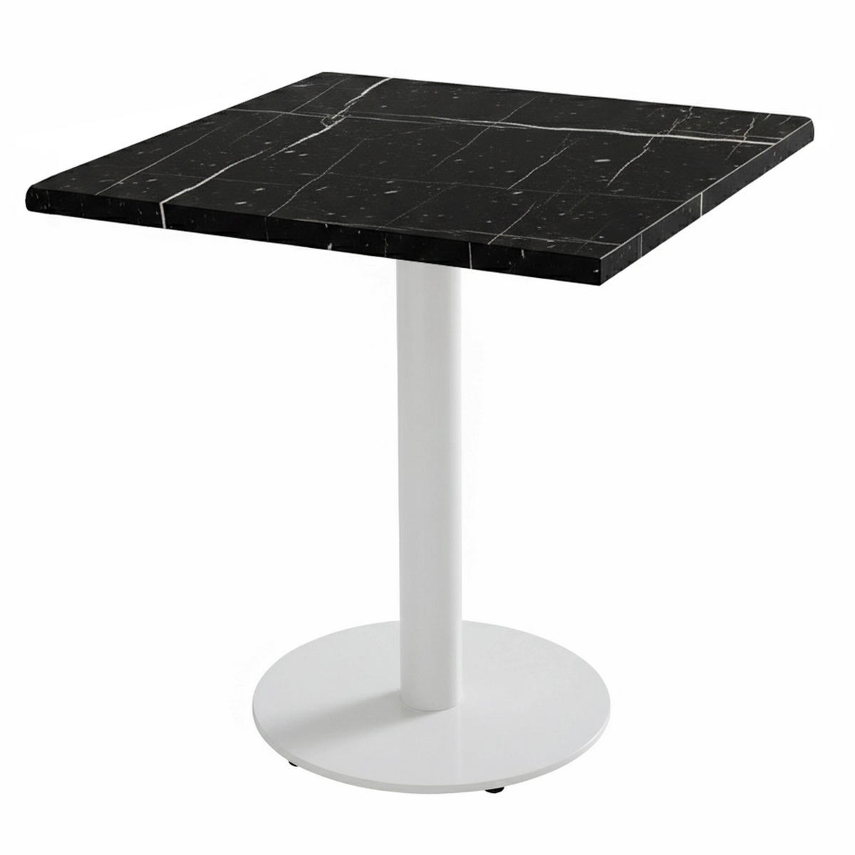 TISCHPLATTE quadratischer 60 cm, Schwarz - Schwarz, Holzwerkstoff (70/70/2cm) - Oviala