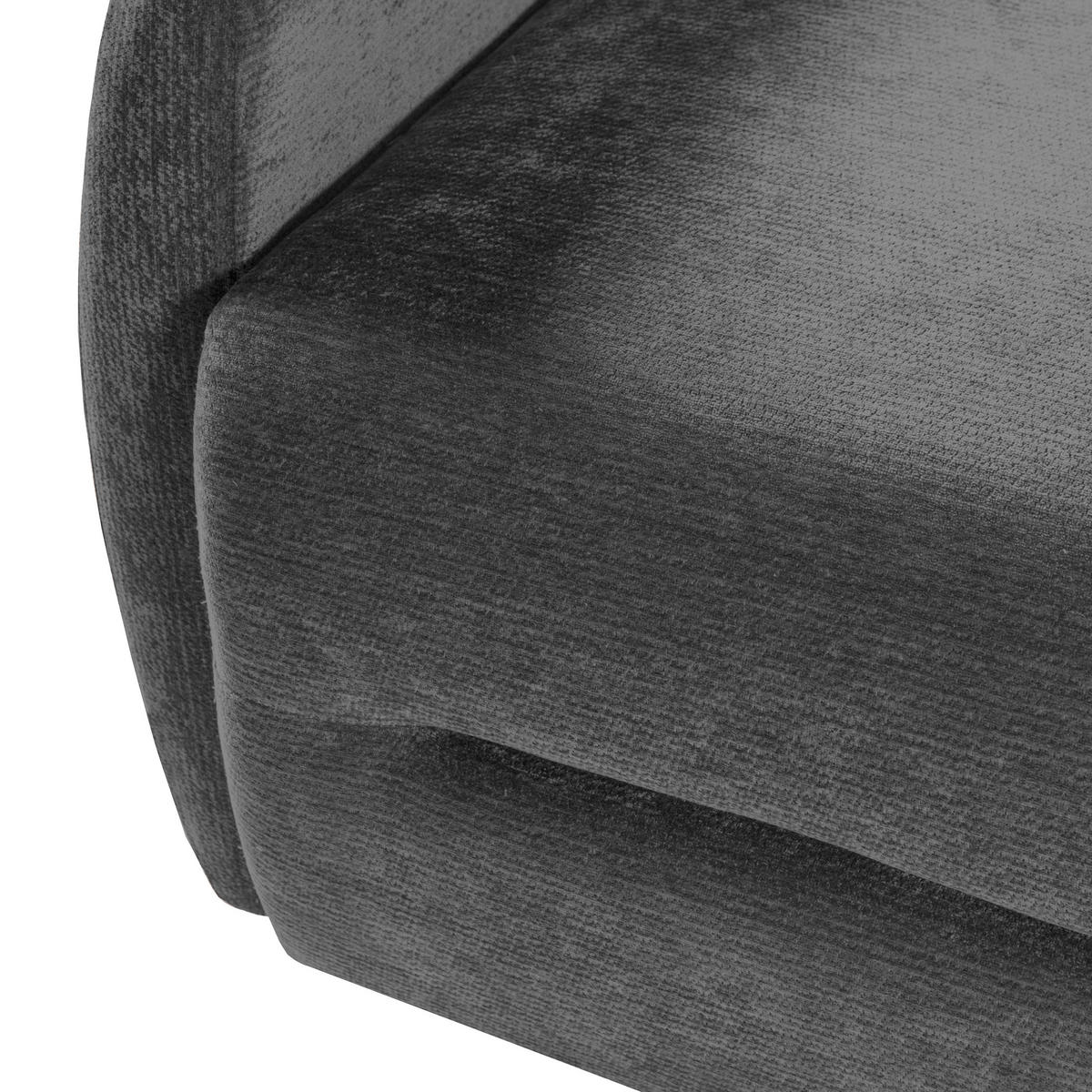 ECKSCHLAFSOFA Camila mit Schlaffunktion und universeller Ottomane, Dunkelgrau - Dunkelgrau, Textil (225/153cm) - Beautysofa