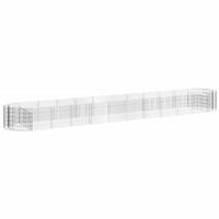 GABIONEN-HOCHBEET Verzinktes Eisen 600x100x50 cm - Silberfarben, Metall (600/50/100cm) - furnicato