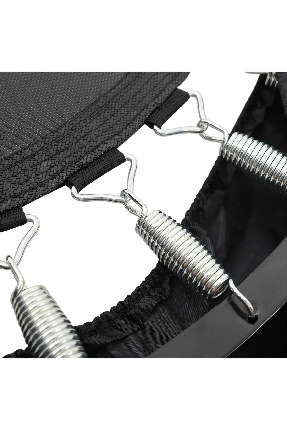 38-ZOLL-INDOOR-FALTTRAMPOLIN aus Stahl, Oxford-Gewebe, Federn in Schwarz 96 cm Durchmesser x 25.5 cm Höhe - Schwarz, Metall (96/96/25.5cm) - Livingandhome
