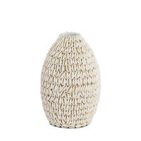 VASE Muschel Weiß Ø19/28 cm - Weiß, Keramik (28cm) - Light & Living