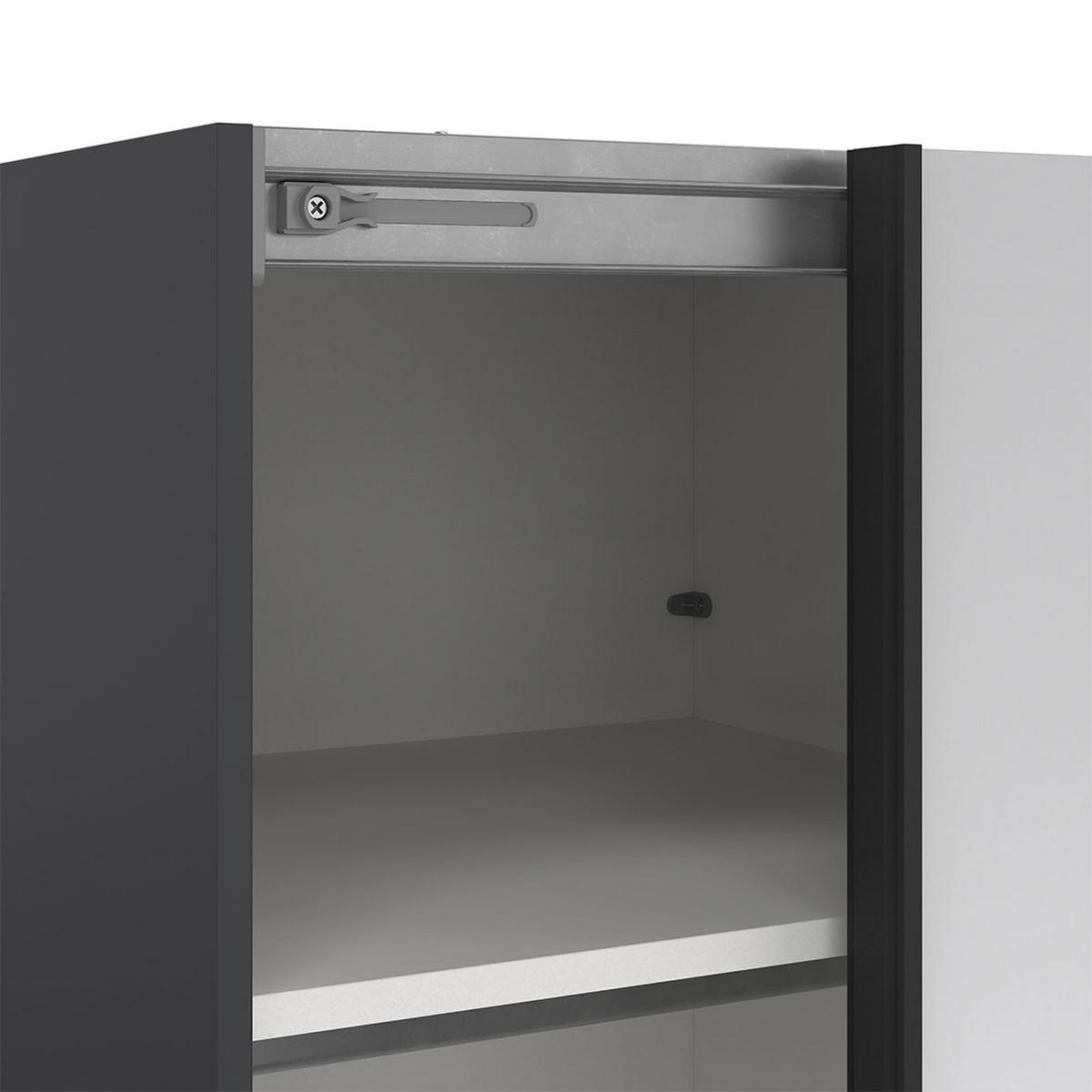 SCHIEBETÜRENSCHRANK, Como, Grau, Holzwerkstoff, 119 x 67 x 221 cm - Grau, Holzwerkstoff (119/221/67cm) - ebuy24