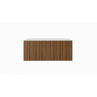 LOWBOARD LIVO 100/41/40 cm, Hängender TV-Schrank Weiß / Eichefarben - Eichefarben/Braun, Holzwerkstoff (100/41/40cm) - MASSENO