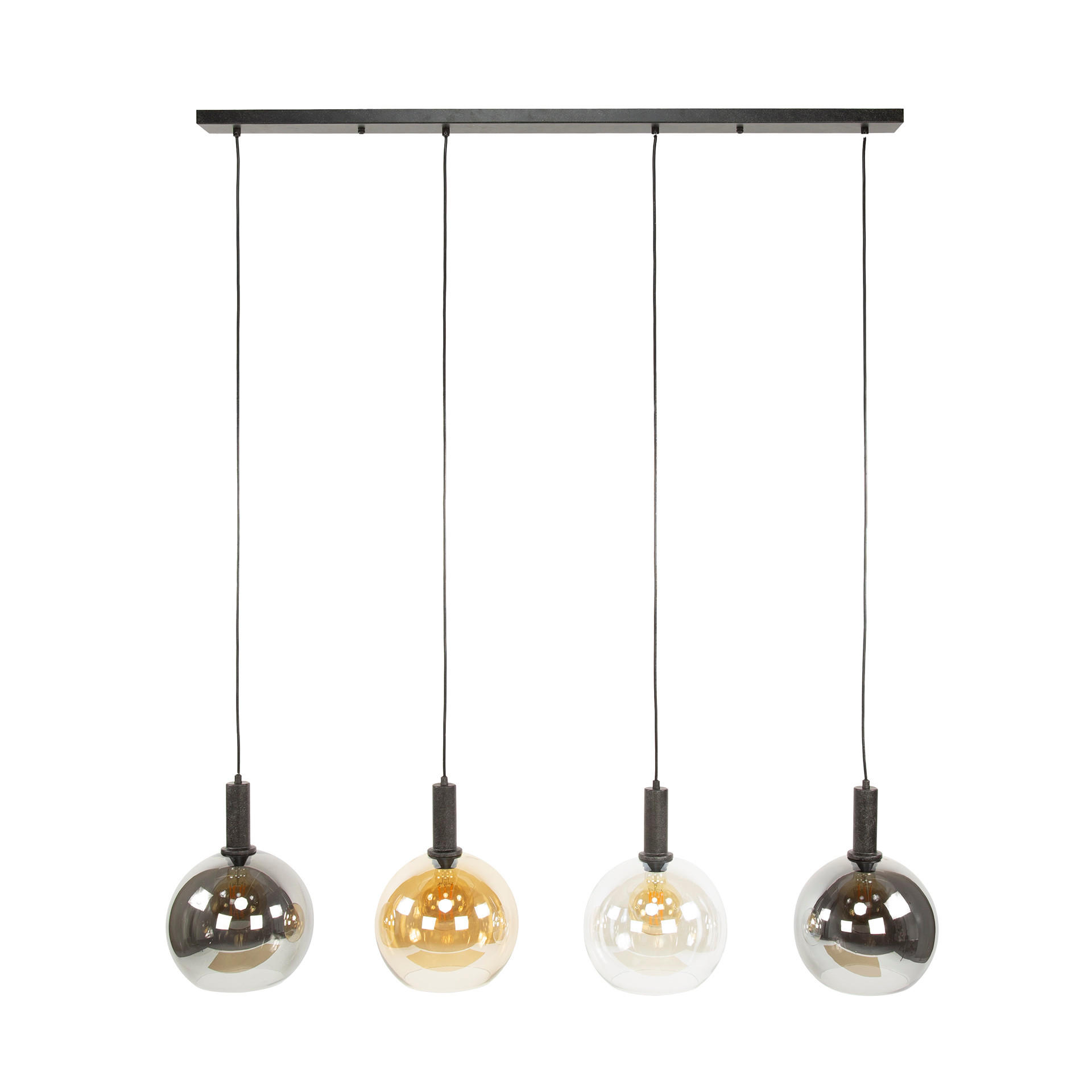 HÄNGELAMPE Sfera Schwarz 25/130/150 cm - Schwarz, Glas (25/130/150cm) - Hoyz Collection