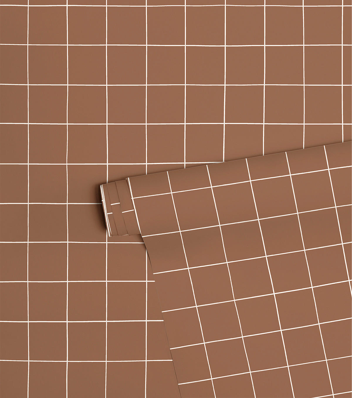 VLIESTAPETE Minima 50 cm x 10 m, braun - Terra cotta/Braun, Papier (50/1000cm) - Lilipinso