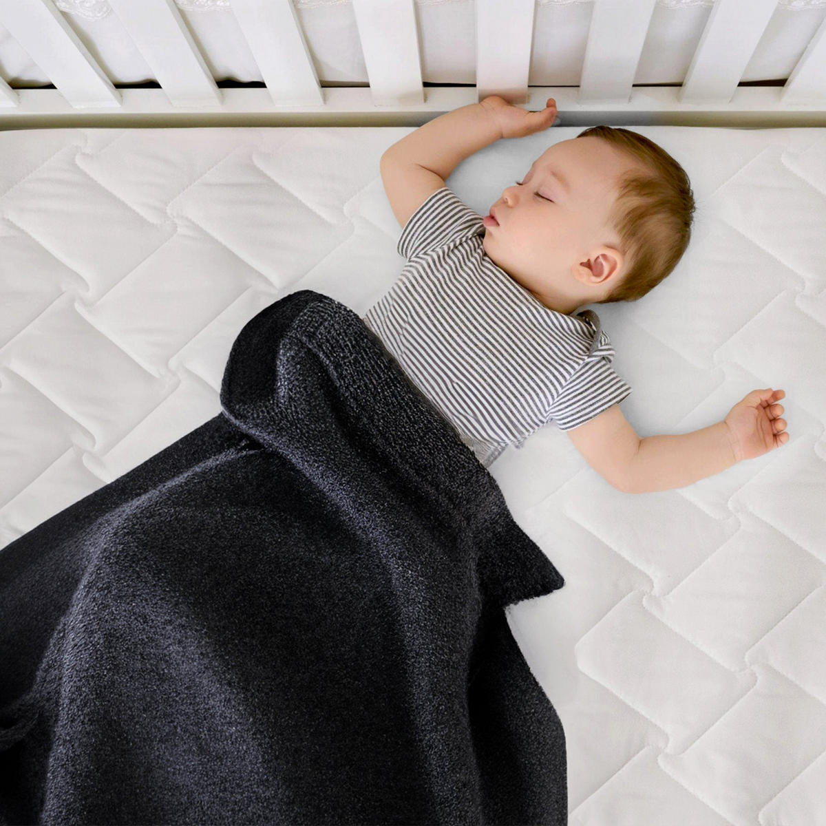 KINDERMATRATZE für Babys und Kinder Minion 90 x 200 Höhe ca. 11 cm - Weiß, Textil (90/200cm) - Gowoll