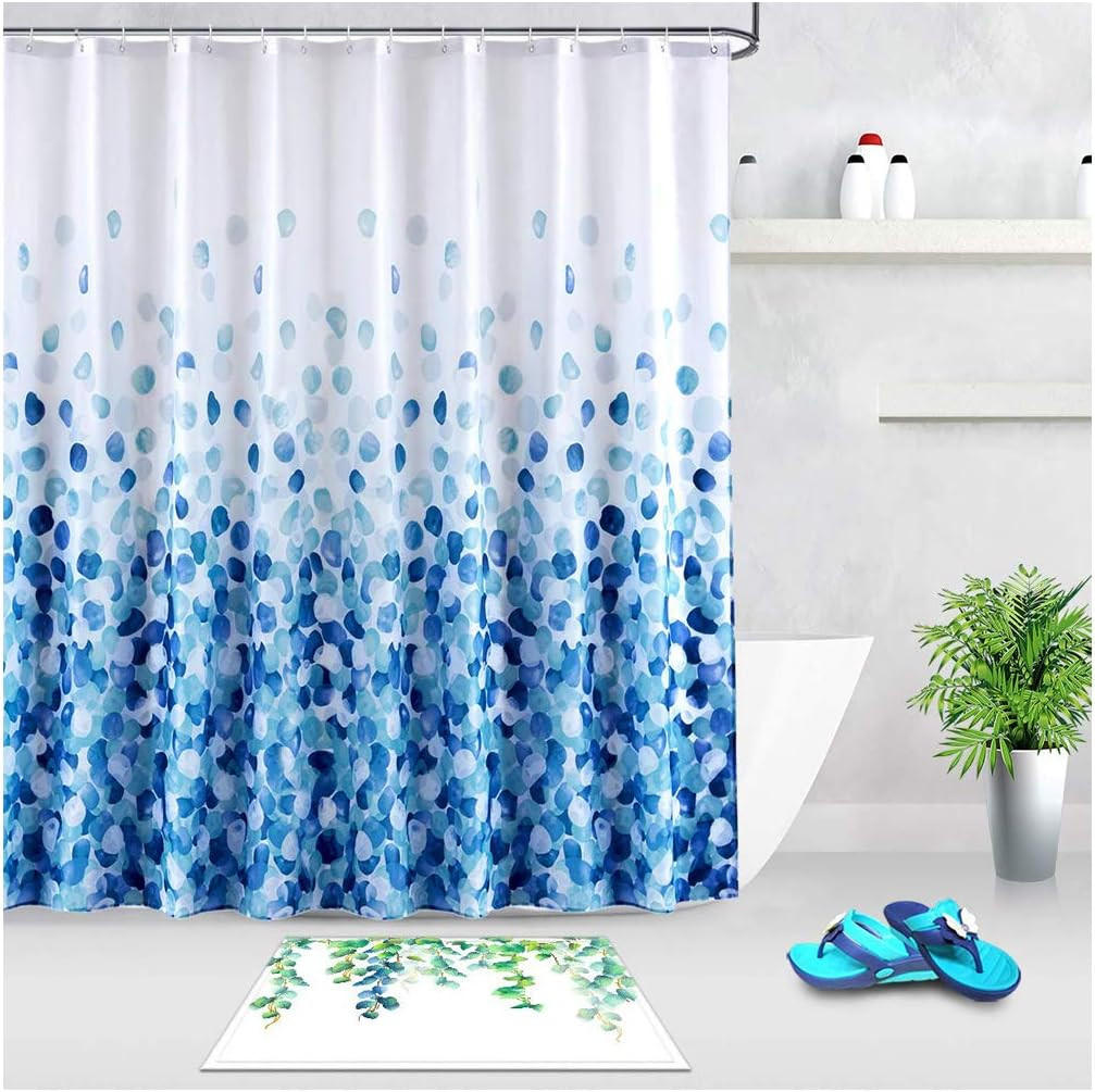 DUSCHVORHANG 180 x 200 cm schimmelresistent Badewanne waschbar mit Ringen - Multicolor, Textil (180/200cm) - MCBOSON