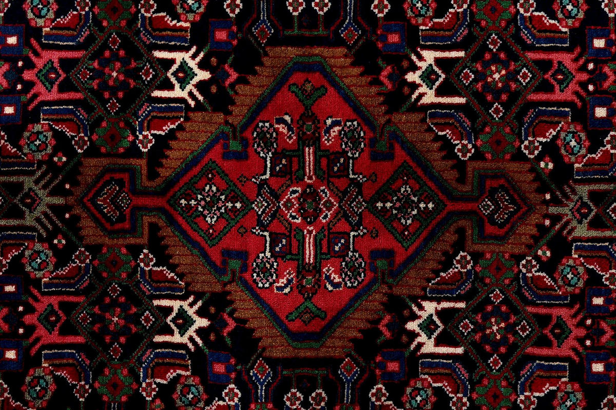 ORIENTTEPPICH handgeknüpft Assadabad Blau 210/135 cm Schurwolle - Blau, Textil (135/210cm) - Looma