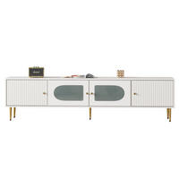 TV-BOARD aus Spanplatte 170x35x50 cm Weiß mit Kabelmanagement und geräuschlosen Scharnieren - Weiß, Holzwerkstoff (140/38/38cm) - Modfu
