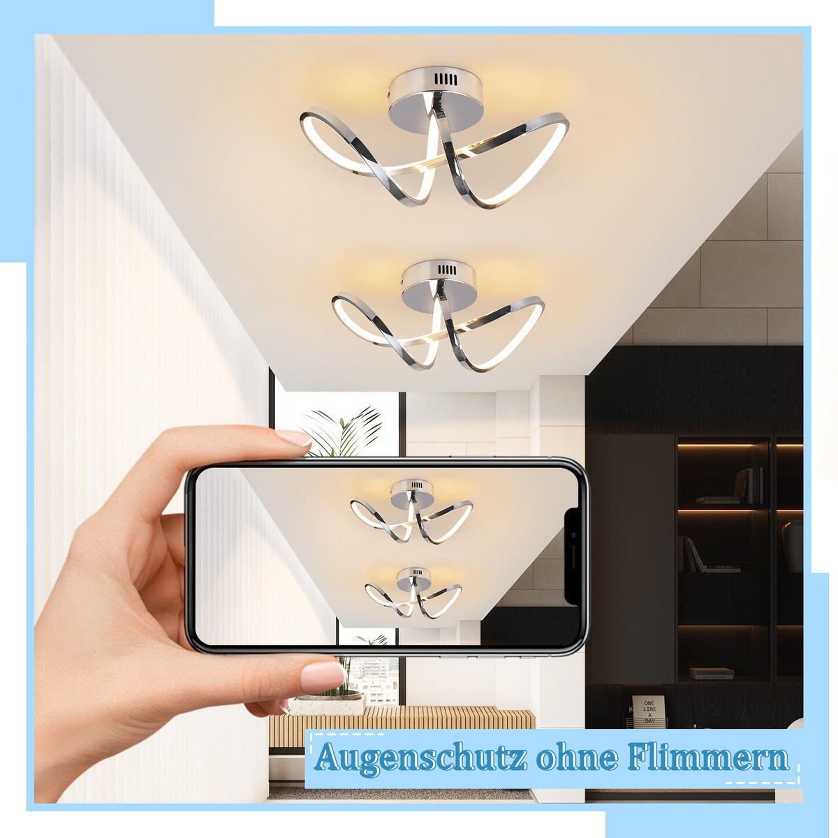 LED-DECKENLEUCHTE Marburg 34/14.5/17 cm - Silberfarben, Metall (34/14.5/17cm) - Nettlife