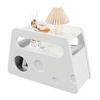 BEISTELLTISCH 81/33/51,5 cm Weiß aus MDF und Spanplatte mit Rollen - Weiß, Holzwerkstoff (81/33/51.5cm) - OKWISH