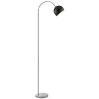 BOGENLEUCHTE Helen Chromfarben/Schwarz 51/23/170 cm - Multicolor, Metall (51/23/170cm) - Brilliant