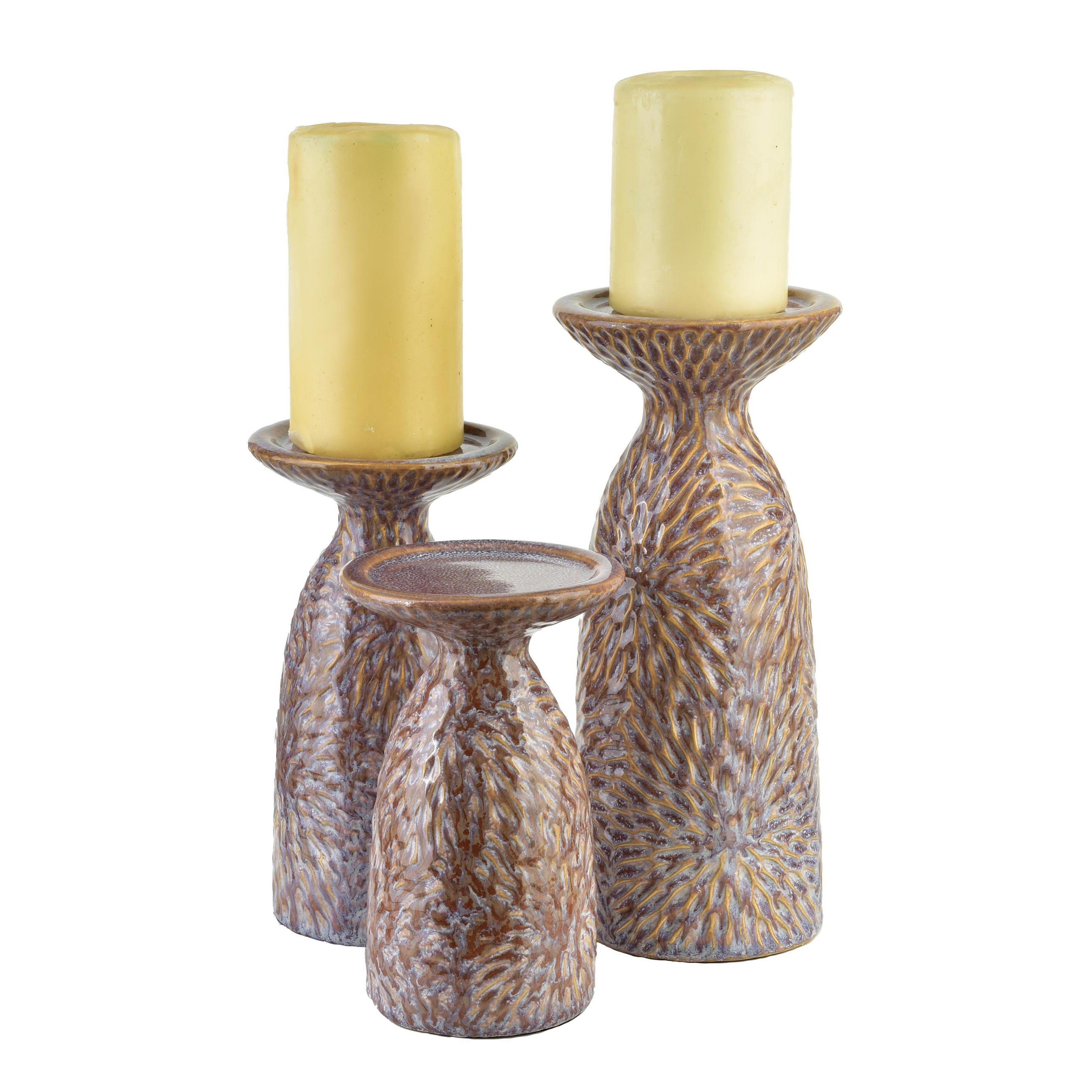 KERZENSTÄNDER Yarine Beige 11/10/25 cm Keramik - Beige, Keramik (10/25/11cm) - Mondex