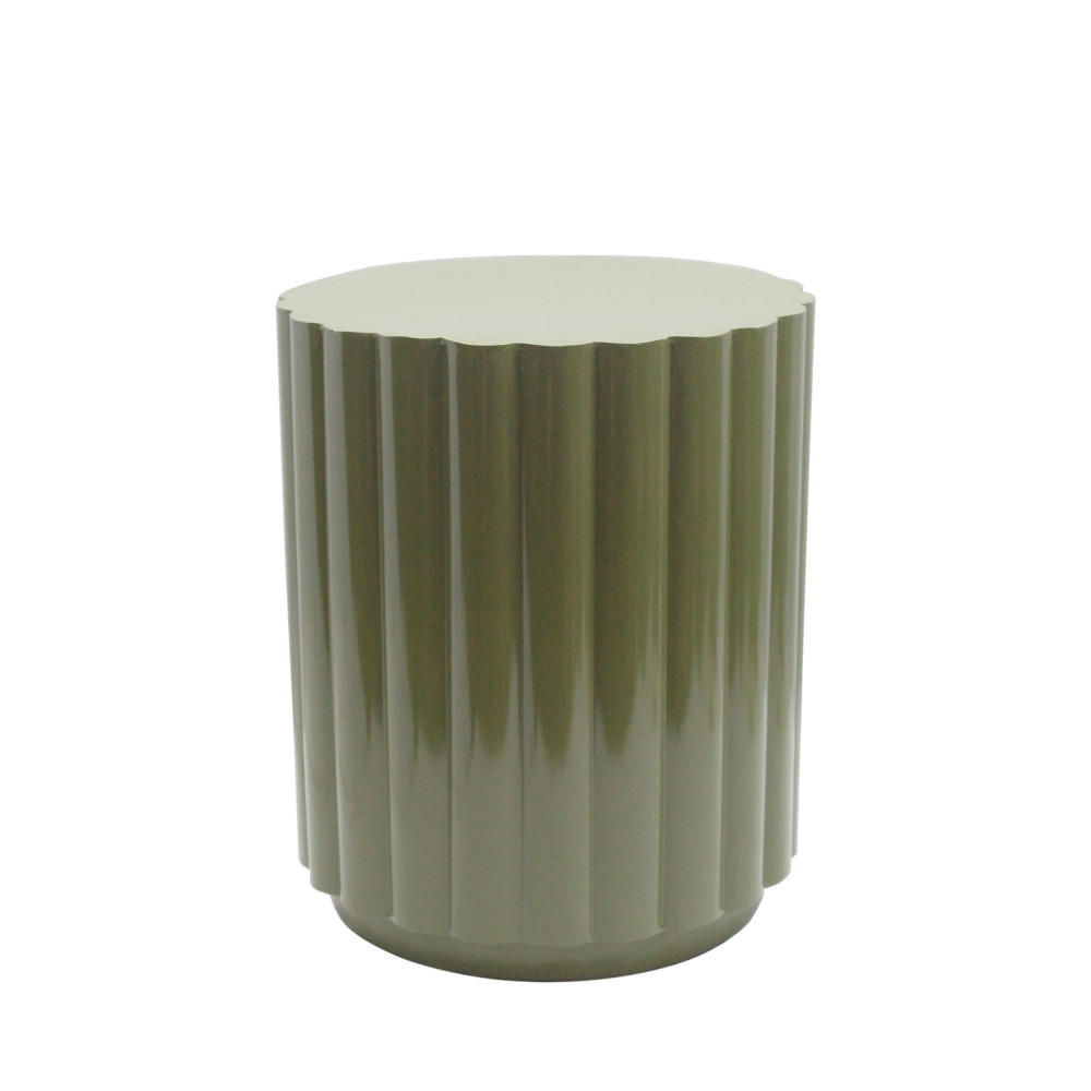 BEISTELLTISCH - Metall - Grüner Khaki - Grün, Metall (38/38/46cm) - Drawer