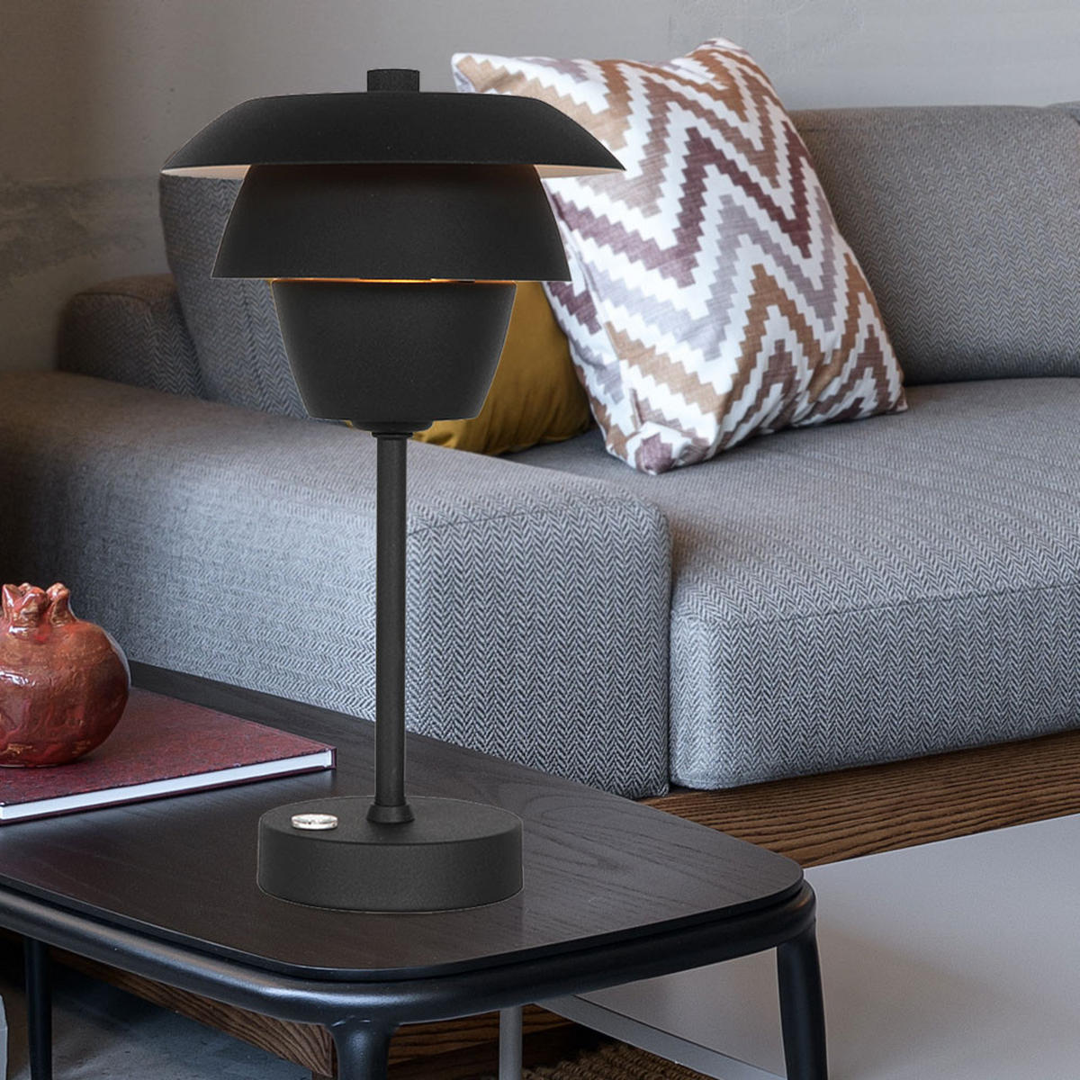 LED TISCHLEUCHTE Bordlampe Schwarz Metall - Schwarz, Metall (18/18/31cm)