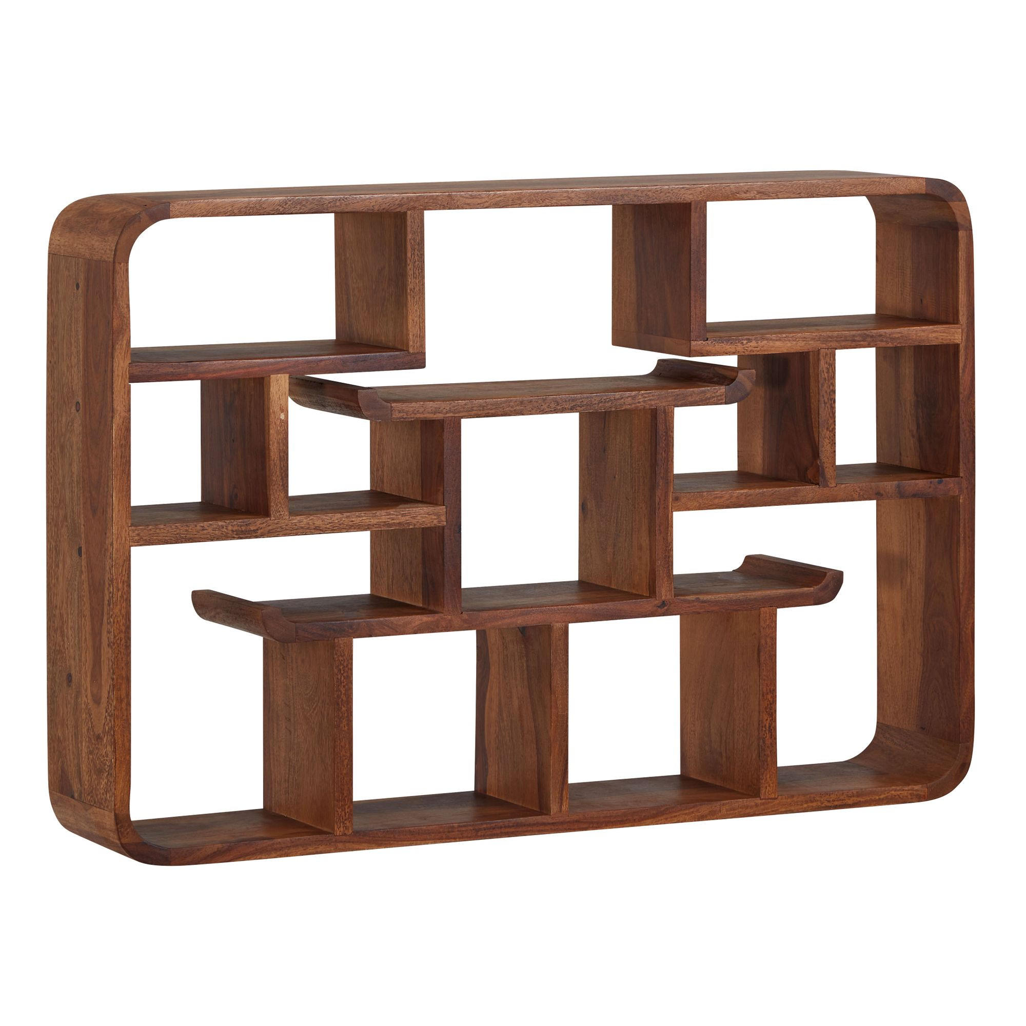 WANDREGAL Massivholz Modern Stil Elegant - Braun, Holz (80/55/12cm) - KADIMA DESIGN