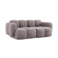 2-SITZER SOFA Chenille Stoff Violett - Flieder/Schwarz, Holzwerkstoff/Kunststoff (210/72/115cm) - Makamii