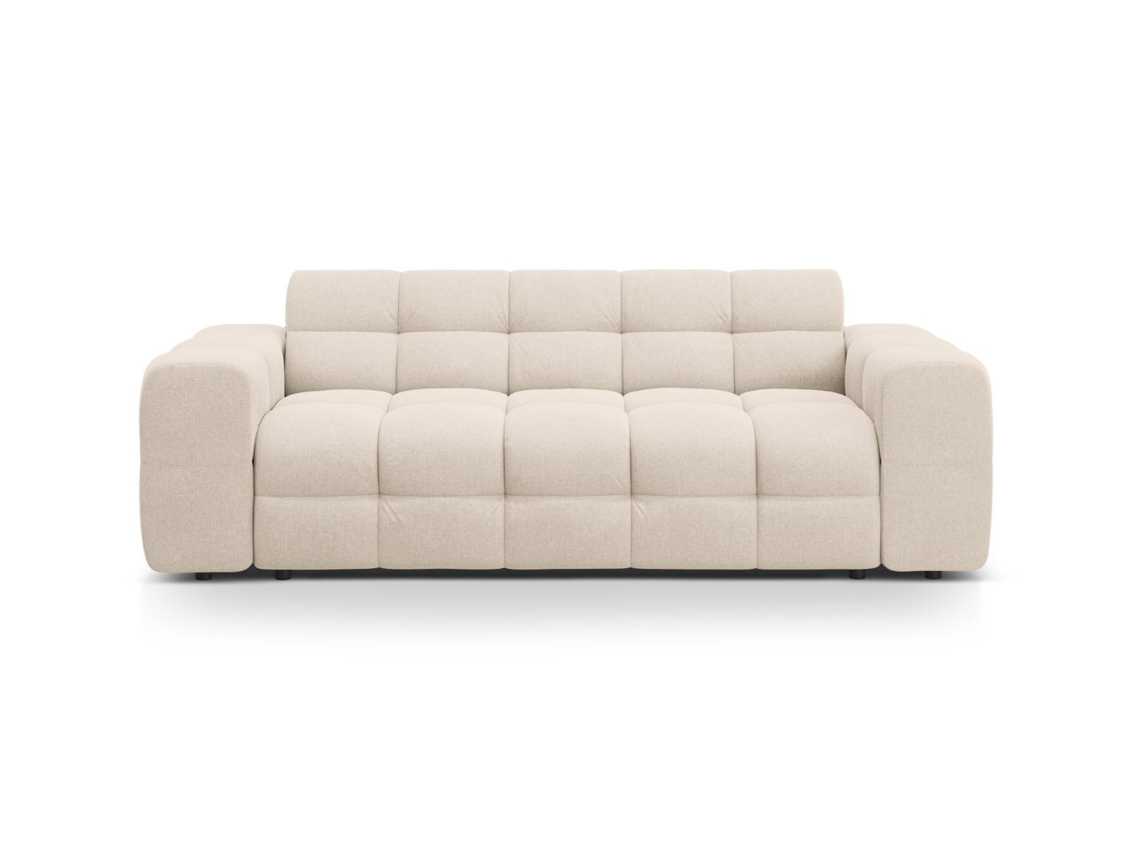 SOFA Kendal aus strukturiertem Stoff beige 3 Sitzplätze - Beige, Textil (103/79/222cm) - Micadoni