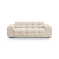 SOFA Kendal aus strukturiertem Stoff beige 3 Sitzplätze - Beige, Textil (103/79/222cm) - Micadoni