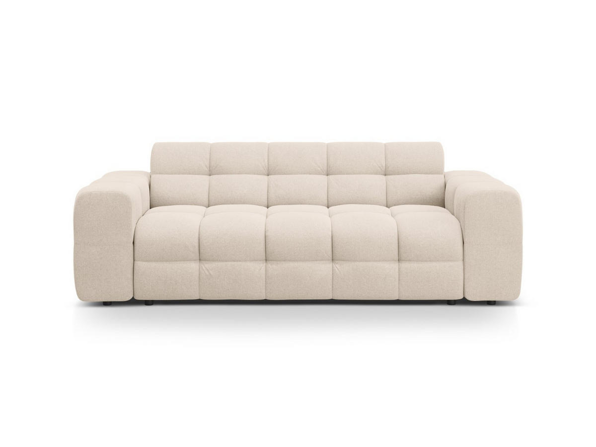 SOFA Kendal aus strukturiertem Stoff beige 3 Sitzplätze - Beige, Textil (103/79/222cm) - Micadoni