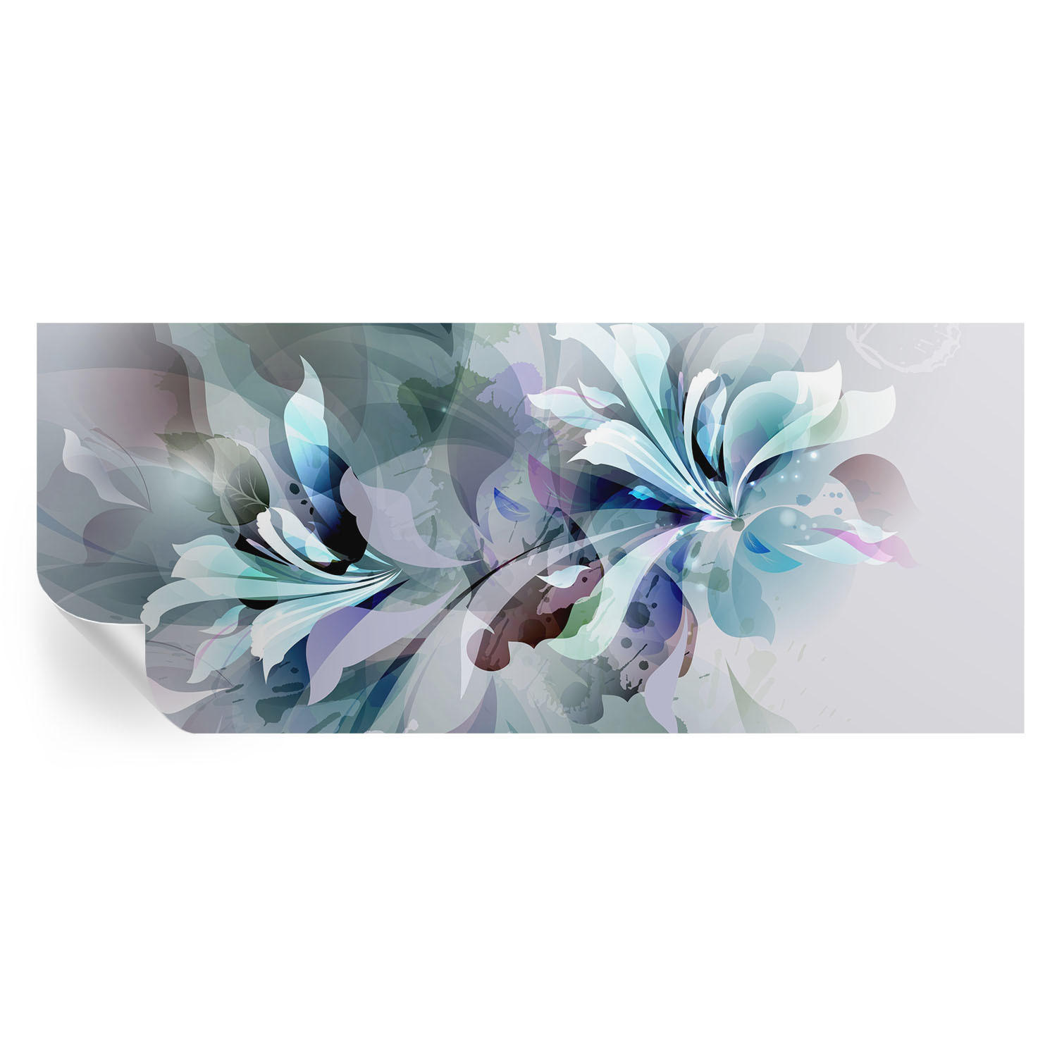 FOTOTAPETE 250x104 cm - Florale Abstraktion - Grün, Textil (250/104cm) - Wallfluent