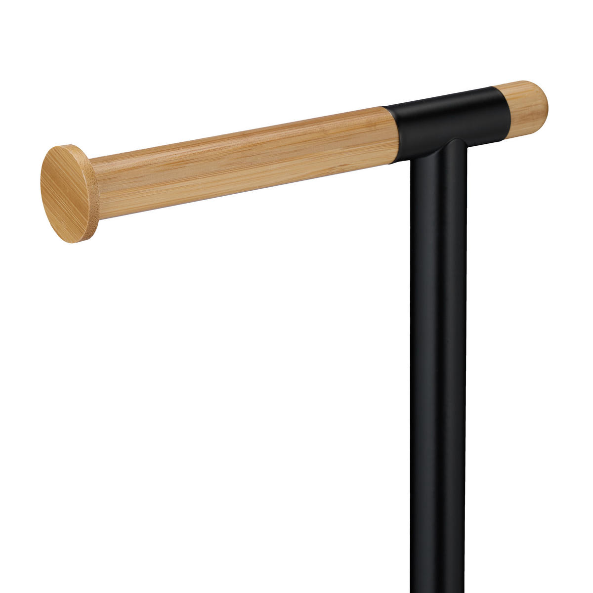 WC-GARNITUR - Schwarz, Holz/Metall (22/64.5/18cm) - Relaxdays