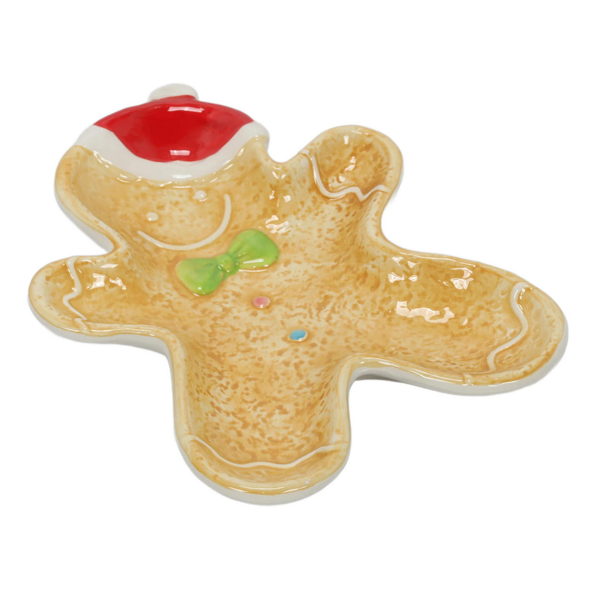 SERVIERPLATTE Lebkuchenfigur Cookie 19/22/3 cm - Beige, Keramik (22/3/19cm) - Home Styling Collection
