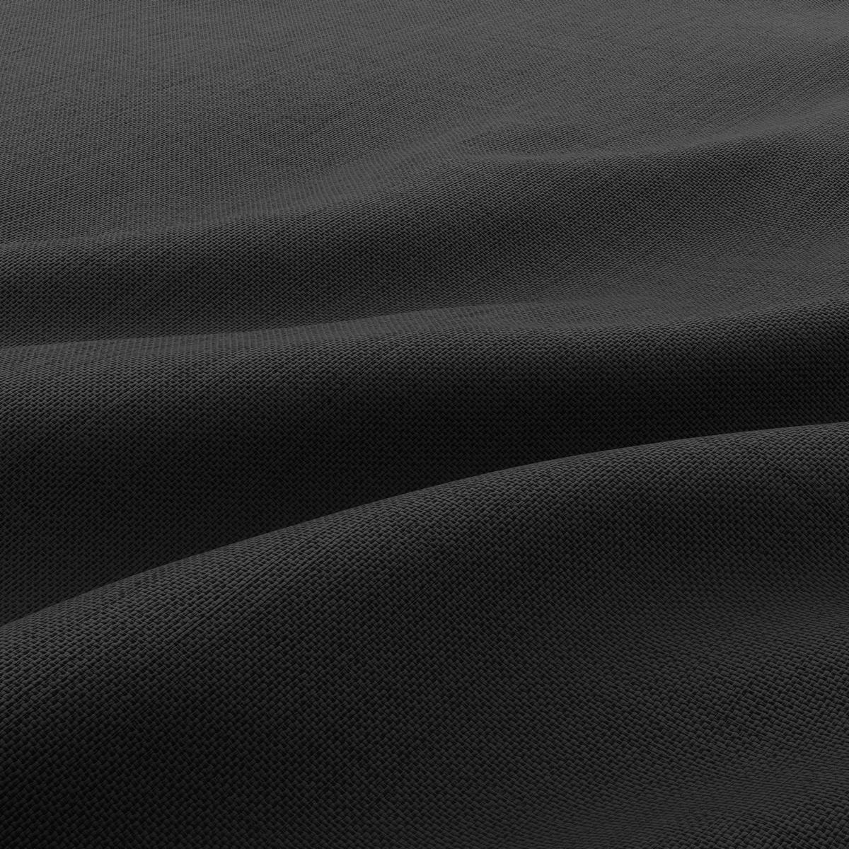 POLSTERBETT MIT KOPFTEIL 180x200 ohne Bettkasten POLLA, Schwarz - Schwarz, Textil (180/200cm) - Mebligo