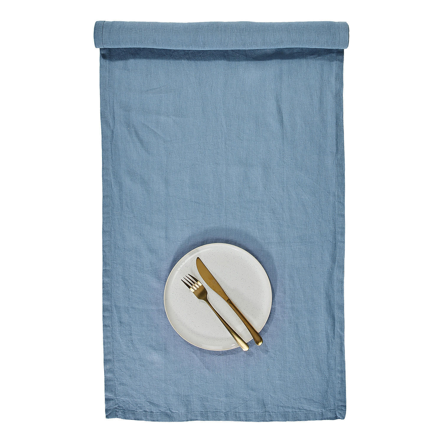 TISCHLÄUFER Riga 50x160cm - Blau, Textil (50/160cm) - Butlers