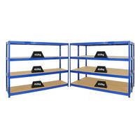 SCHWERLASTREGAL Dino 3er-Set mit 3x 180x240x60 cm Fachlast 450 kg Blau - Blau, Metall (720/180/60cm) - PROREGAL