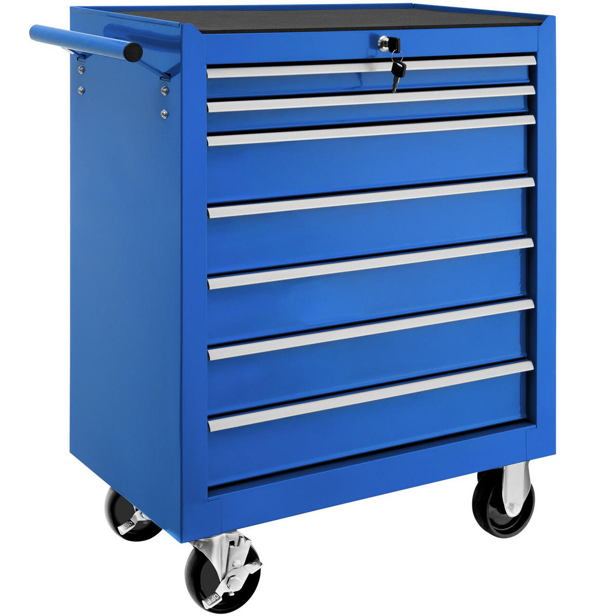 WERKZEUGWAGEN ,Rollen Ø 100 mm,blau - Blau, Metall (33/79/69cm) - tectake