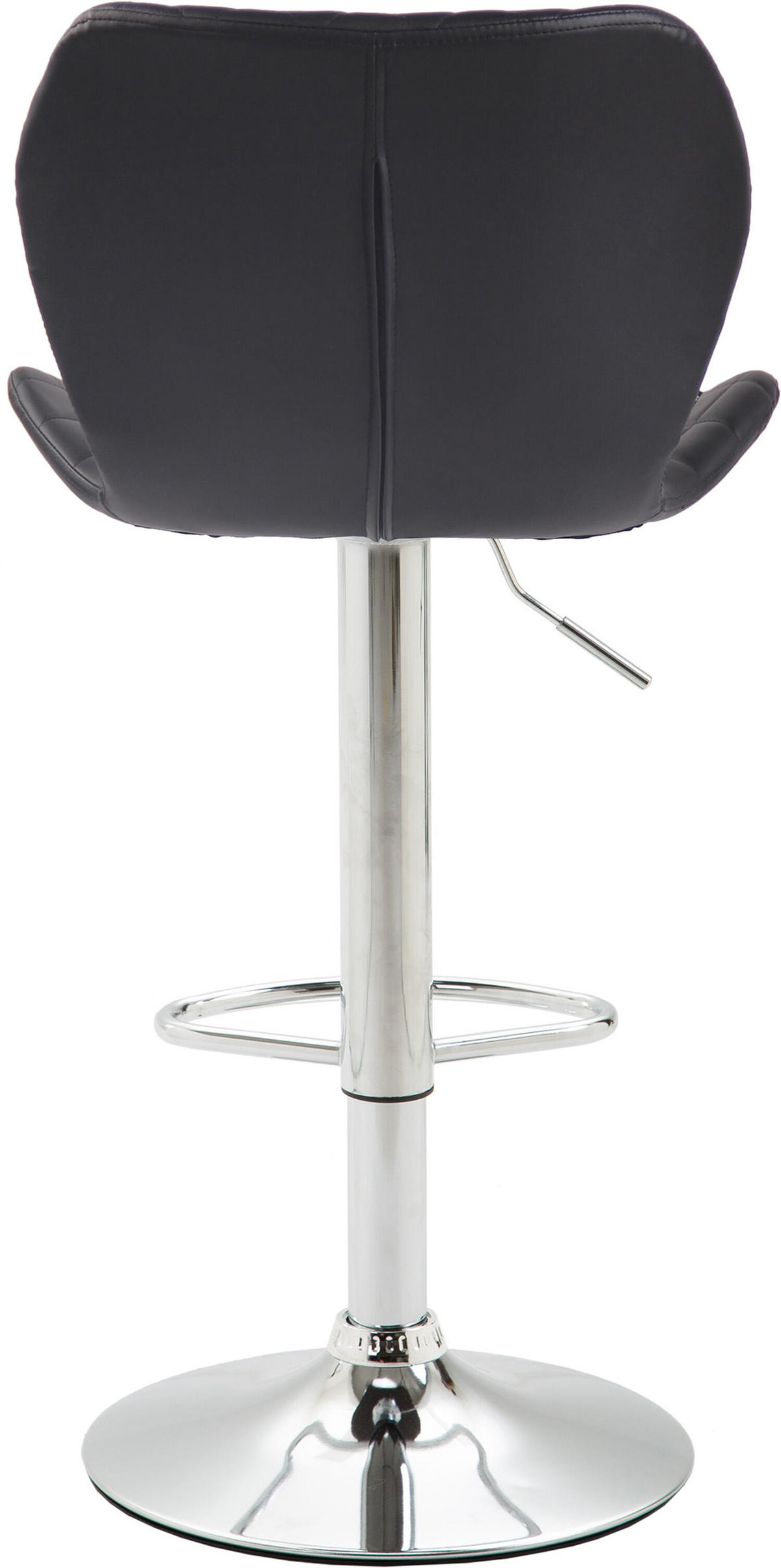 BARHOCKER Cora, Gestell Metall in Chromoptik, Kunstleder Schwarz - Chromfarben/Schwarz, Kunststoff/Textil (47/100/51cm) - TPFLiving