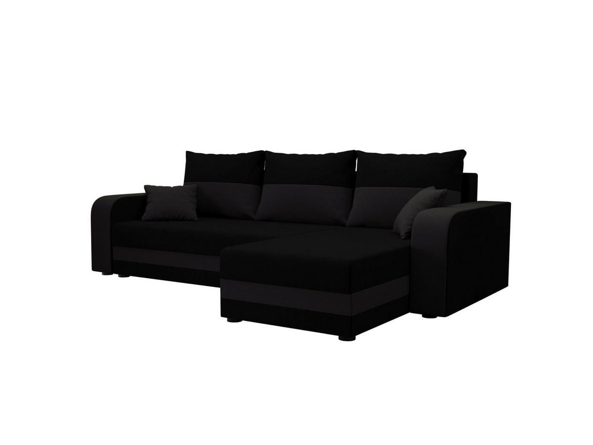 ECKSOFA HEWLET L BIS Sawana 14+05 Rechts mit Schlaffunktion - Dunkelgrau, Textil (240/140cm) - Bedante