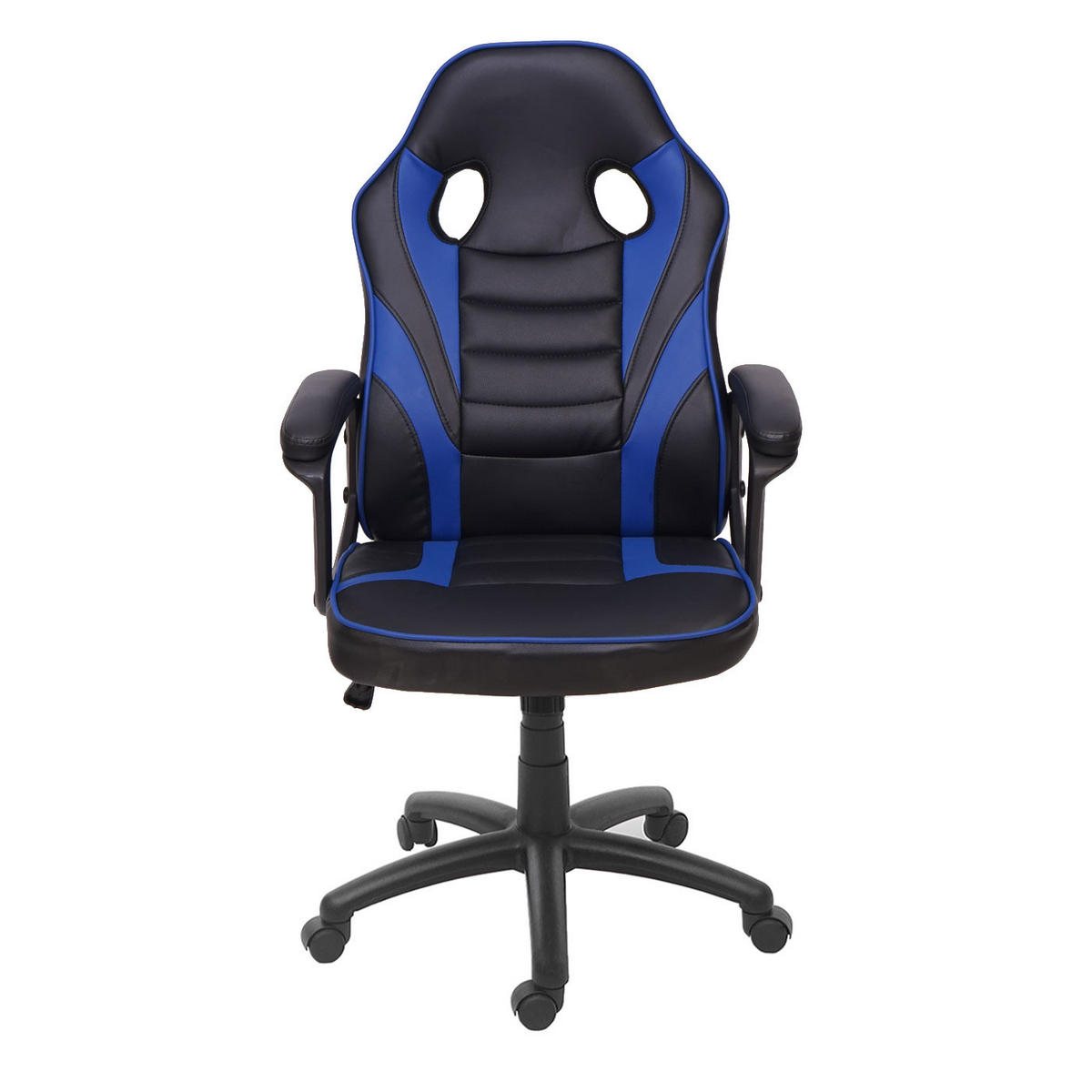 BÜROSTUHL Schwarz, Blau - Blau/Schwarz, Textil (63/119/64cm) - MCW