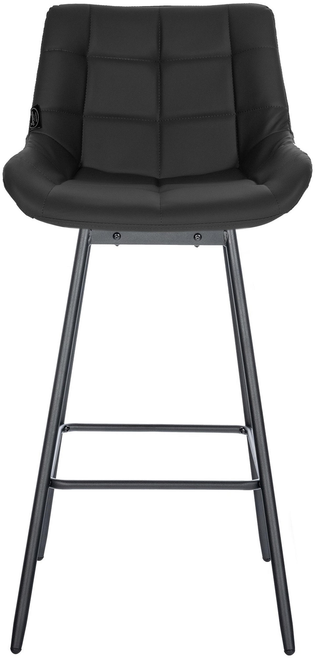 BARHOCKER Welton Schwenkbar Kunstleder schwarz - Schwarz, Kunststoff/Metall (49/105/56cm) - TPFLiving