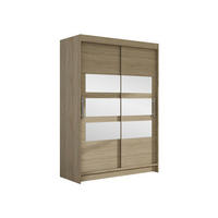 KLEIDERSCHRANK Miami V - Silberfarben/Sonoma Eiche, Holzwerkstoff/Kunststoff (120/200/58cm) - MIRJAN24