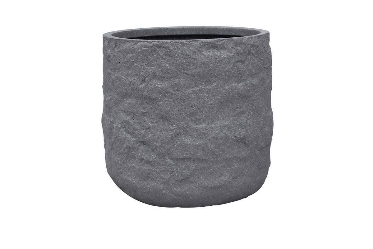 PFLANZKASTEN The Rock 36x33 cm, Grau, Fiberstone - Anthrazit, Kunststoff (36/33/36cm) - dasmöbelwerk