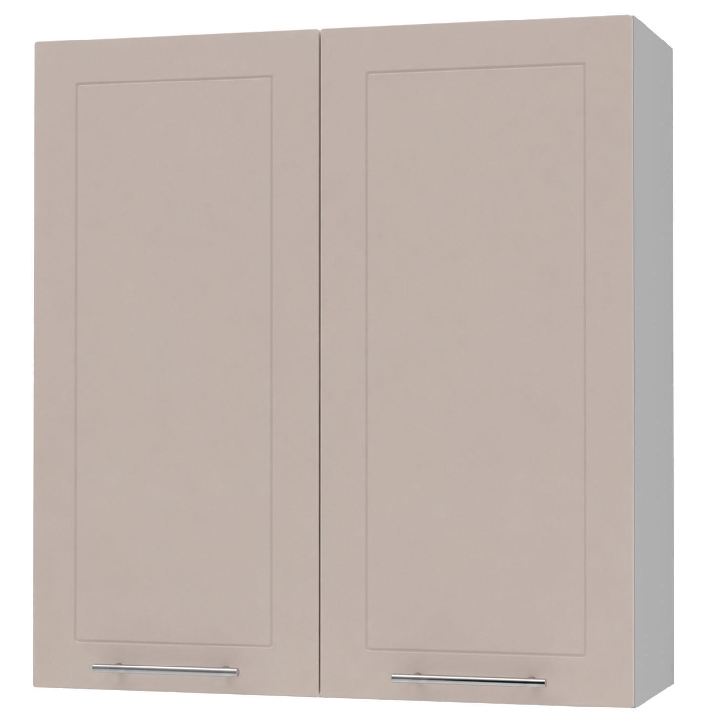 KÜCHENHÄNGESCHRANK Kvantum W4/90 Grau / Kaschmir Matt 90 / 32,5 / 96cm - Kaschmir/Grau, Holz/Holzwerkstoff (90/96/32.5cm) - Feldmann-Wohnen