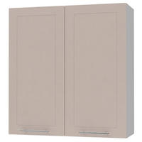 KÜCHENHÄNGESCHRANK Kvantum W4/90 Grau / Kaschmir Matt 90 / 32,5 / 96cm - Kaschmir/Grau, Holz/Holzwerkstoff (90/96/32.5cm) - Feldmann-Wohnen