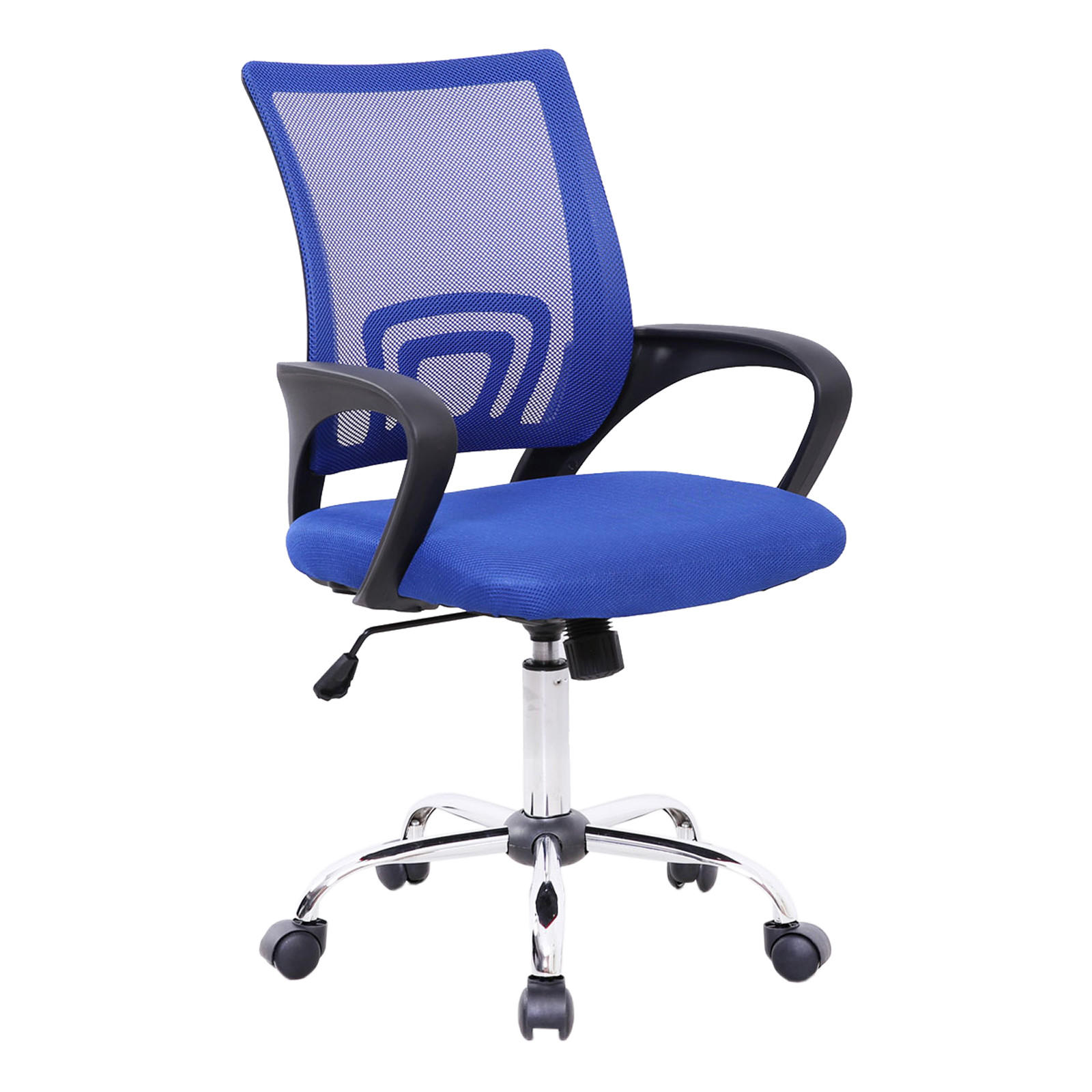 KINDERSCHREIBTISCHSTUHL CYDNEY Stoffbezug Blau - Blau/Schwarz, Textil (57/104/49cm) - SVITA