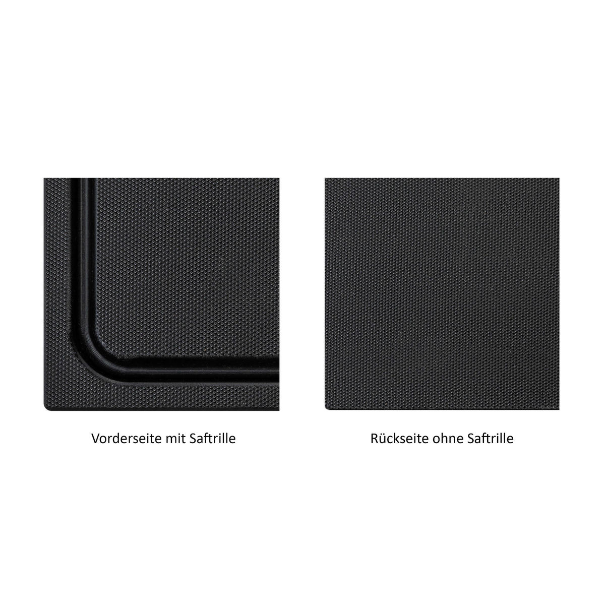 SCHNEIDEBRETT HDPE500 35x25x2 cm - Schwarz, Kunststoff (25/35cm) - Muvell