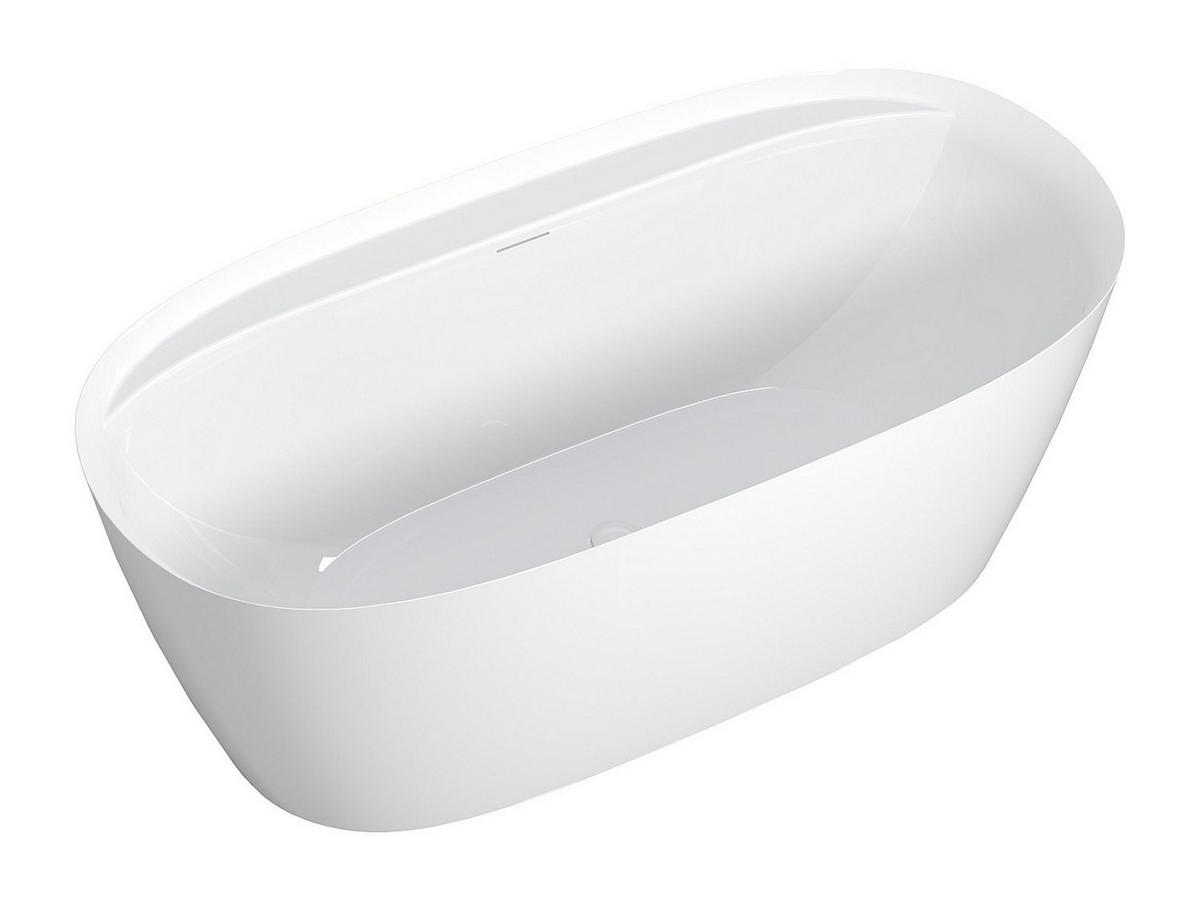 FREISTEHENDE Badewanne - 160 cm x 80 cm - acryl - weiß Forimi - Weiß, Kunststoff (160/60/80cm) - Vente-Unique